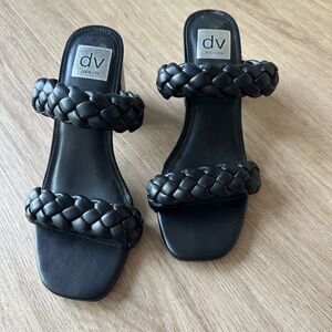 DV by Dolce Vita Women’s Black Braided Heels / Sandals